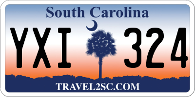SC license plate YXI324
