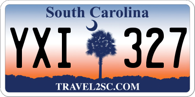 SC license plate YXI327