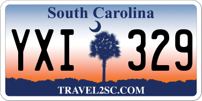 SC license plate YXI329