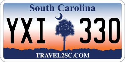 SC license plate YXI330