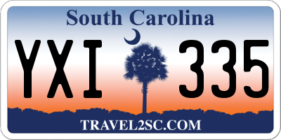 SC license plate YXI335