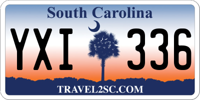 SC license plate YXI336