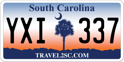 SC license plate YXI337