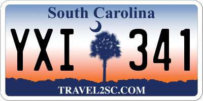 SC license plate YXI341