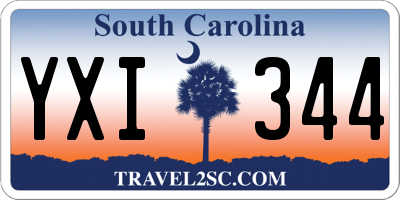 SC license plate YXI344