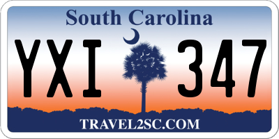 SC license plate YXI347