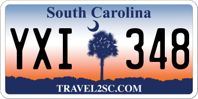 SC license plate YXI348
