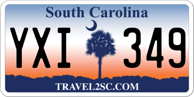 SC license plate YXI349