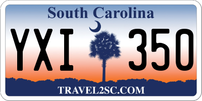 SC license plate YXI350