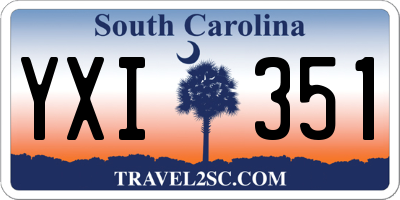 SC license plate YXI351