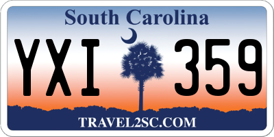SC license plate YXI359