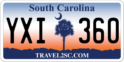 SC license plate YXI360
