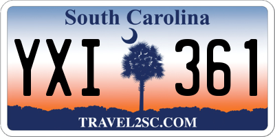 SC license plate YXI361