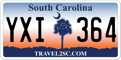 SC license plate YXI364