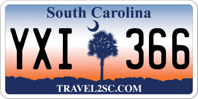 SC license plate YXI366