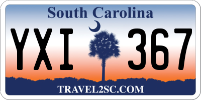 SC license plate YXI367