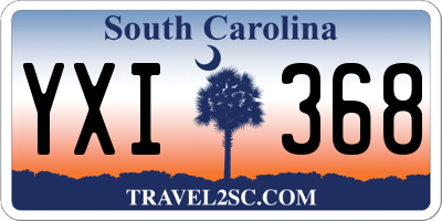 SC license plate YXI368