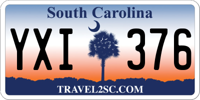 SC license plate YXI376