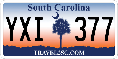 SC license plate YXI377