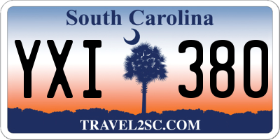 SC license plate YXI380