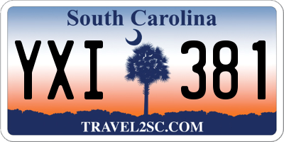 SC license plate YXI381