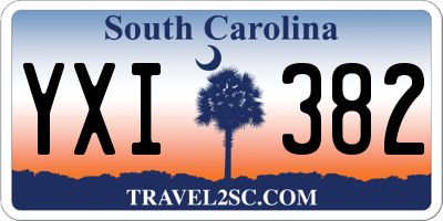 SC license plate YXI382