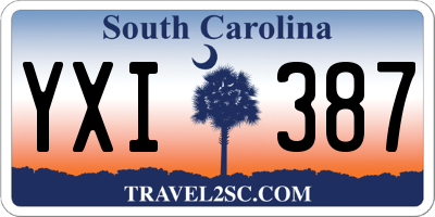 SC license plate YXI387