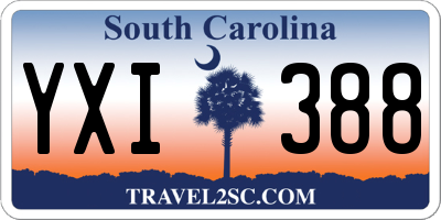 SC license plate YXI388