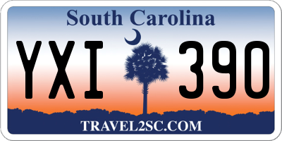 SC license plate YXI390
