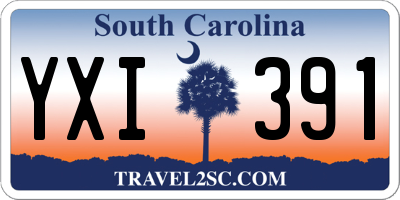 SC license plate YXI391