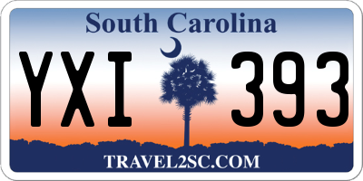 SC license plate YXI393