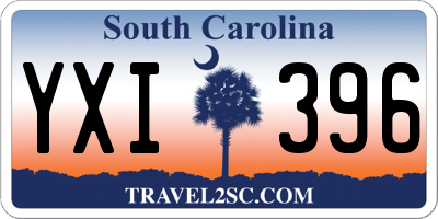 SC license plate YXI396