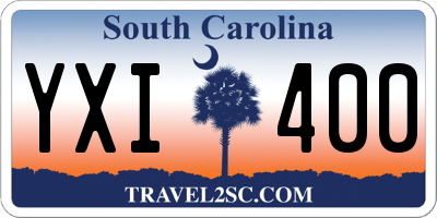 SC license plate YXI400