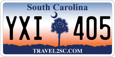 SC license plate YXI405