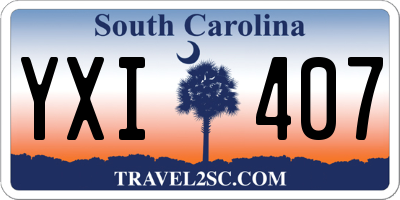 SC license plate YXI407