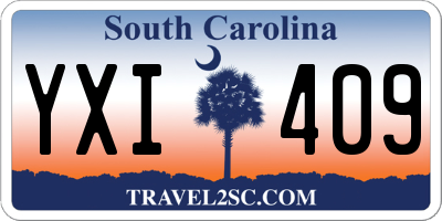 SC license plate YXI409