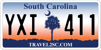 SC license plate YXI411