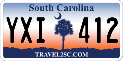 SC license plate YXI412