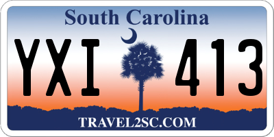 SC license plate YXI413