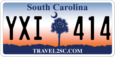SC license plate YXI414