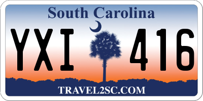 SC license plate YXI416