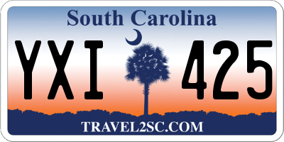 SC license plate YXI425