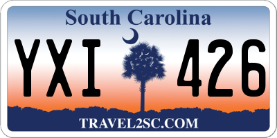 SC license plate YXI426