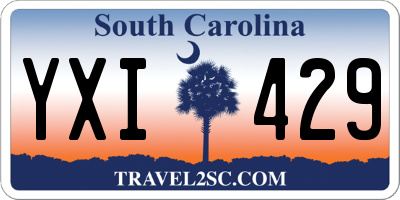 SC license plate YXI429