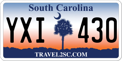 SC license plate YXI430