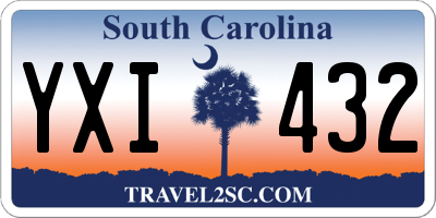 SC license plate YXI432