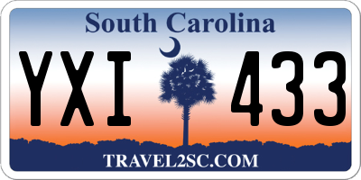 SC license plate YXI433