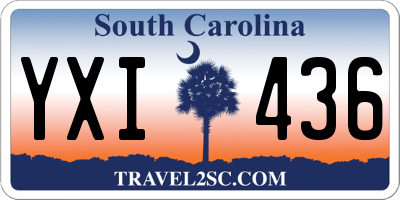 SC license plate YXI436