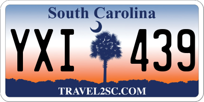 SC license plate YXI439
