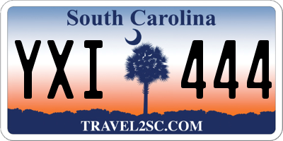 SC license plate YXI444